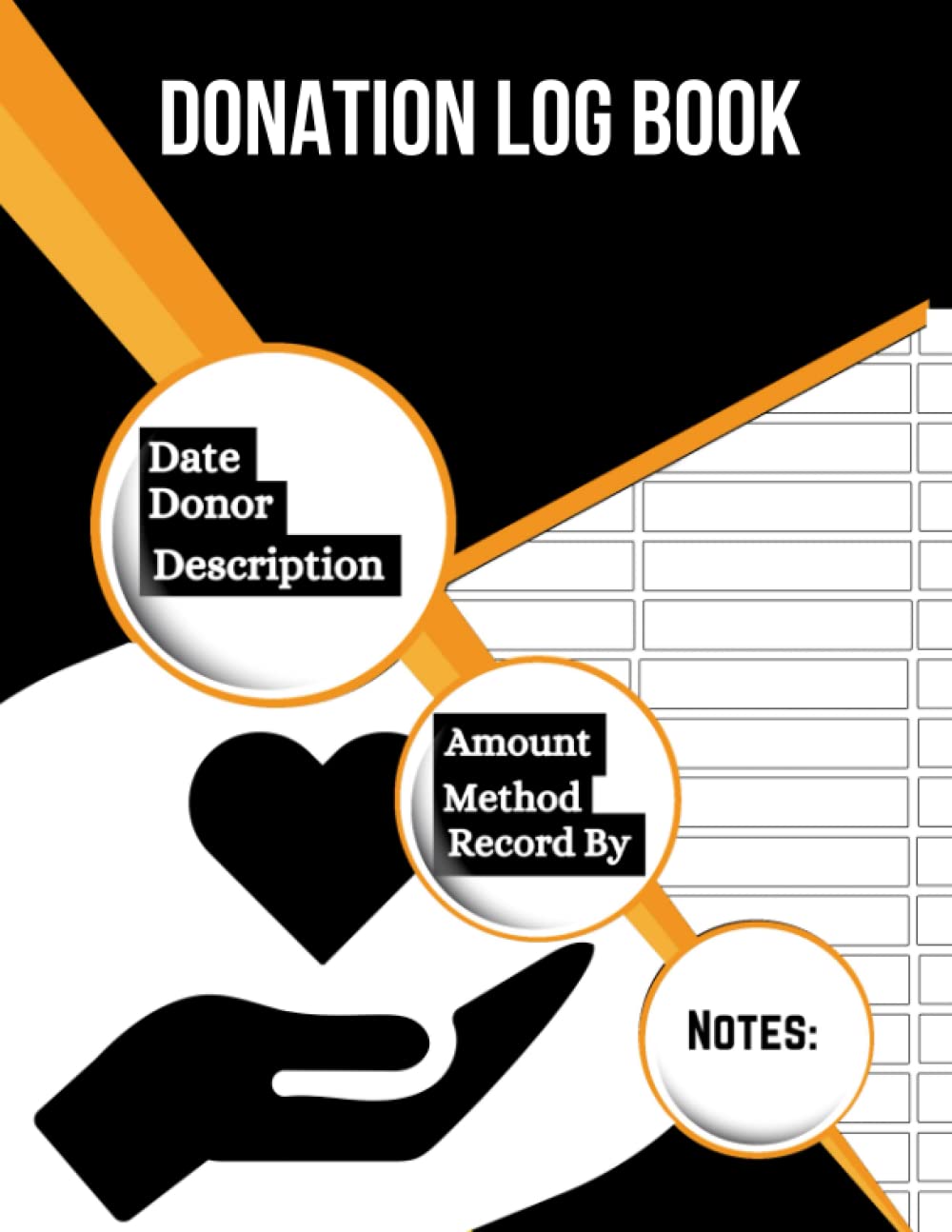 Donation Tracker Logbook: Track Of Charitable Donations, Charities And Churches, Donation Fund,