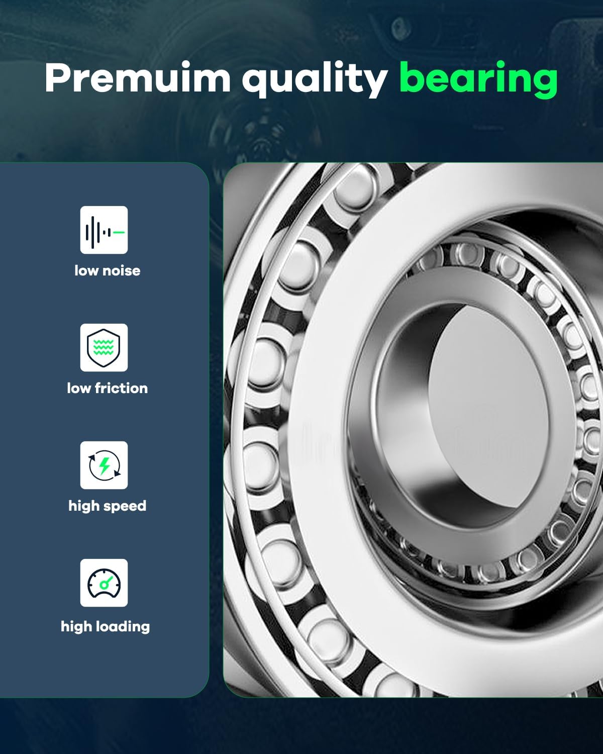 SCITOO Wheel Bearing and Hub Assembly Replaces SP500704 515127 Front fit for Infiniti QX56 2011-2013, for Infiniti QX80 2014-2019, for Nissan Armada 2017-2019 Hub Bearing Assembly 6 Lugs W/ABS [1pc]