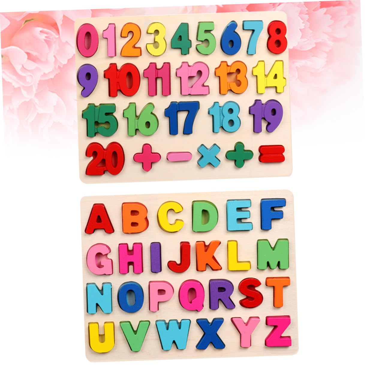 Puzzle in Legno Numeri e Alfabeto, Set Educativo per Bambini | Sviluppo Mentale, Strumenti Didattici Cognitivi, Rompicapo Riconoscimento