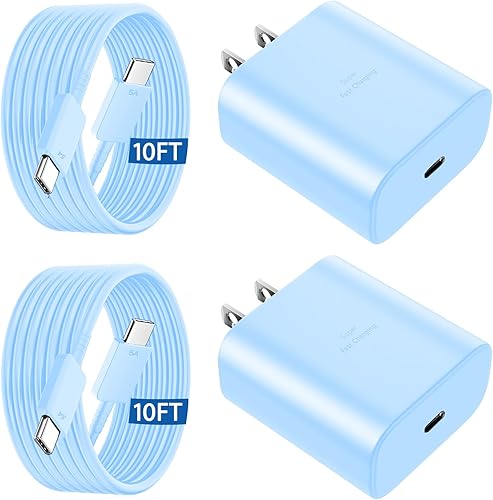 Miniatura 10 de Cargador de teléfono súper rápido Samsung de 45W, cargador rápido USB C Samsung, cable de carga rápida Samsung Galaxy S25 S24 Ultra Charge 10 pies,