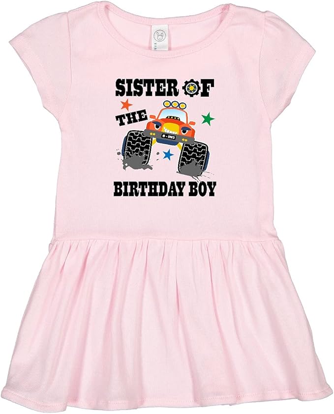 inktastic Sister of The Birthday Boy Toddler Dress