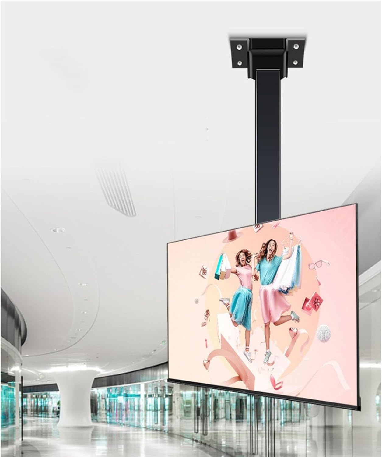 7UIYgtyO LNNW Adjustable Ceiling TV Mount Bracket - Motorized TV Mount Lift, Motorized Adjustable Ceiling TV Mount, Fits Most 26-70 Inch TVs TV Wall Bracket