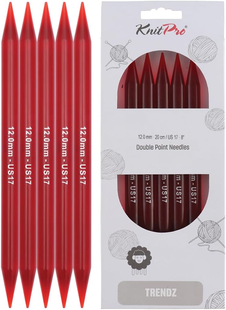 KnitPro Trendz Double Pointed Needles 8" (20cm) | US Size 17 (12mm)