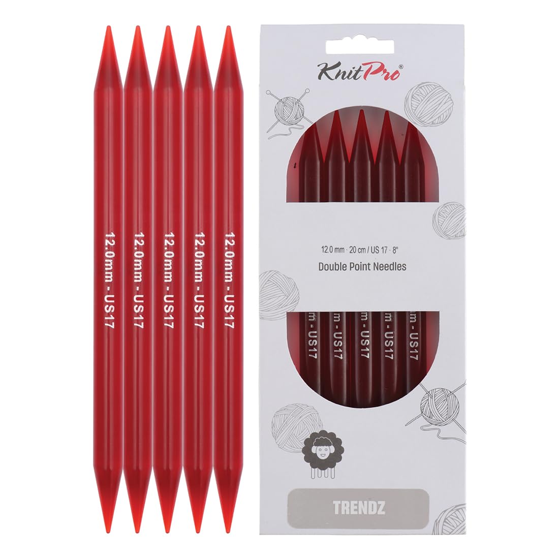 Groves & Thames - Knitting Pins - Double-Ended - 20cm - Acrylic