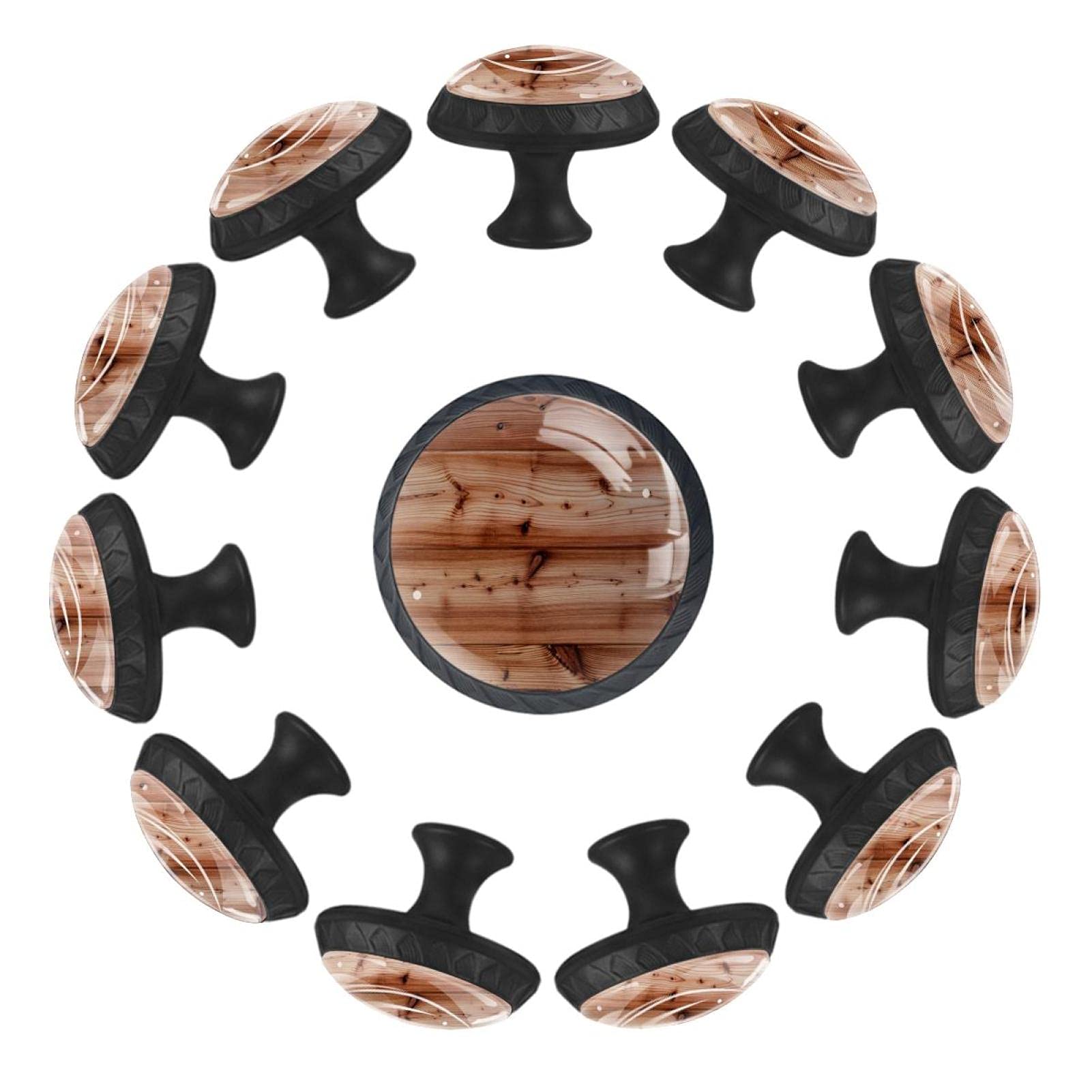 Boutons de tiroir ronds en verre de cristal étincelant AISSO de 35 mm de diamètre