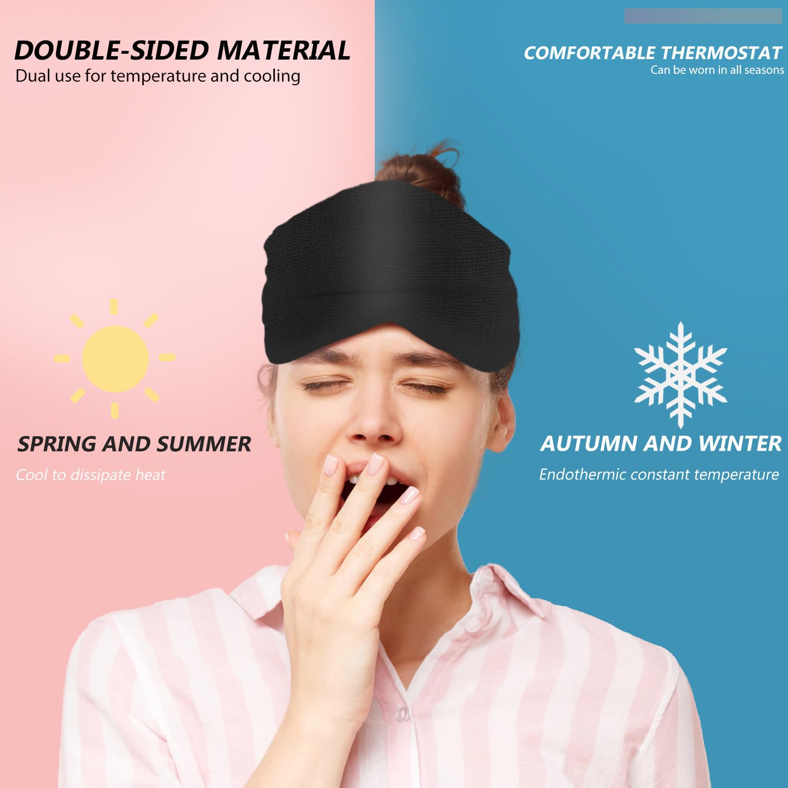2 Piezas Antifaz para Dormir de Algodón Modal Bloqueo de Luz y Ajuste Ergonómico, Cómodo para Hombres y Mujeres Durante la Siesta y Viajes de Verano