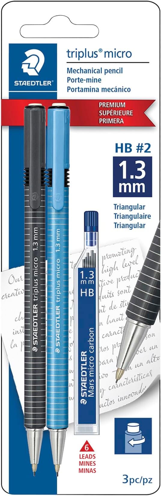 Staedtler triplus micro 1.3mm Lead Retractable Mechanical Pencil with Twist Eraser