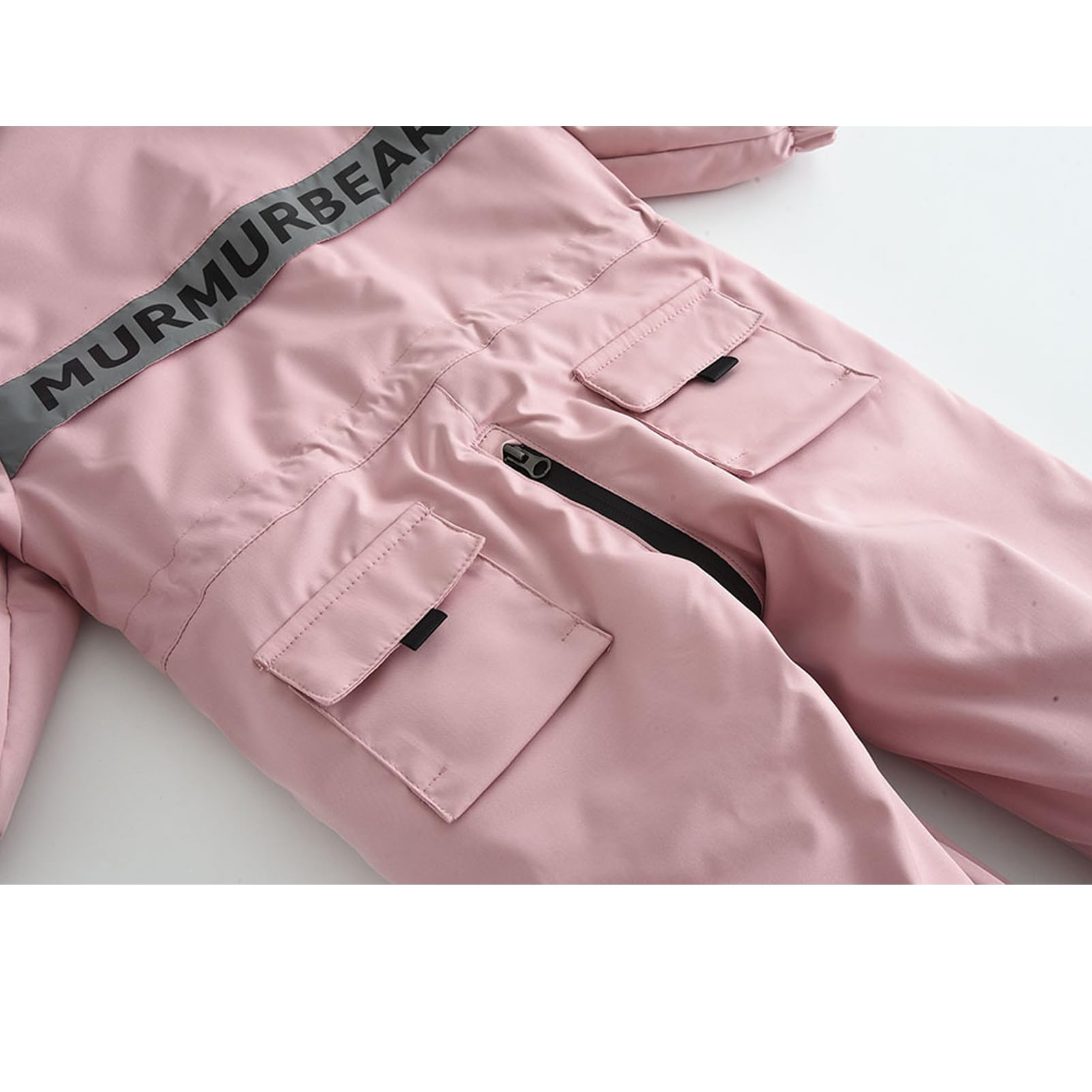 BRONG Bébé Garçons Habits de Neige Hiver Filles Toison Combinaisons Étanche Encapuchonné Barboteuse Enfants Fermeture éclair Manteau Combinaison de Ski Tenue