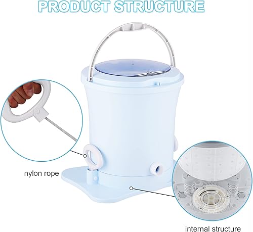Miniatura 4 de Secadora de ropa manual portátil, mini secadora compacta, secadora de lavandería no eléctrica para RV, camping, escuela, apartamento, dormitorio