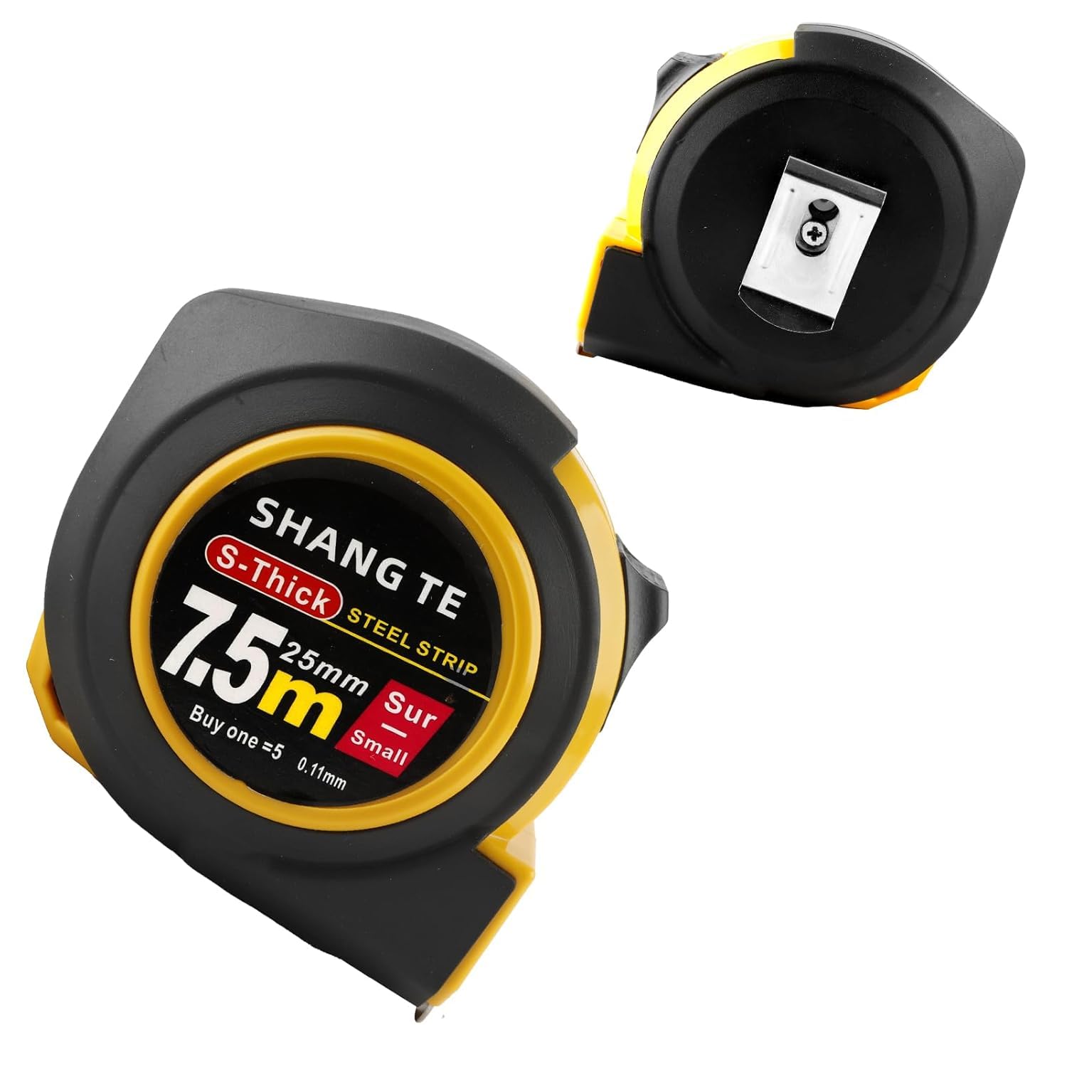 25-Foot Self-Locking Tape Measure – Dual Metric/Imperial Scales, Durable Carbon Steel, ABS Explosion-Proof Shell, For DIY, Construction & Woodworking