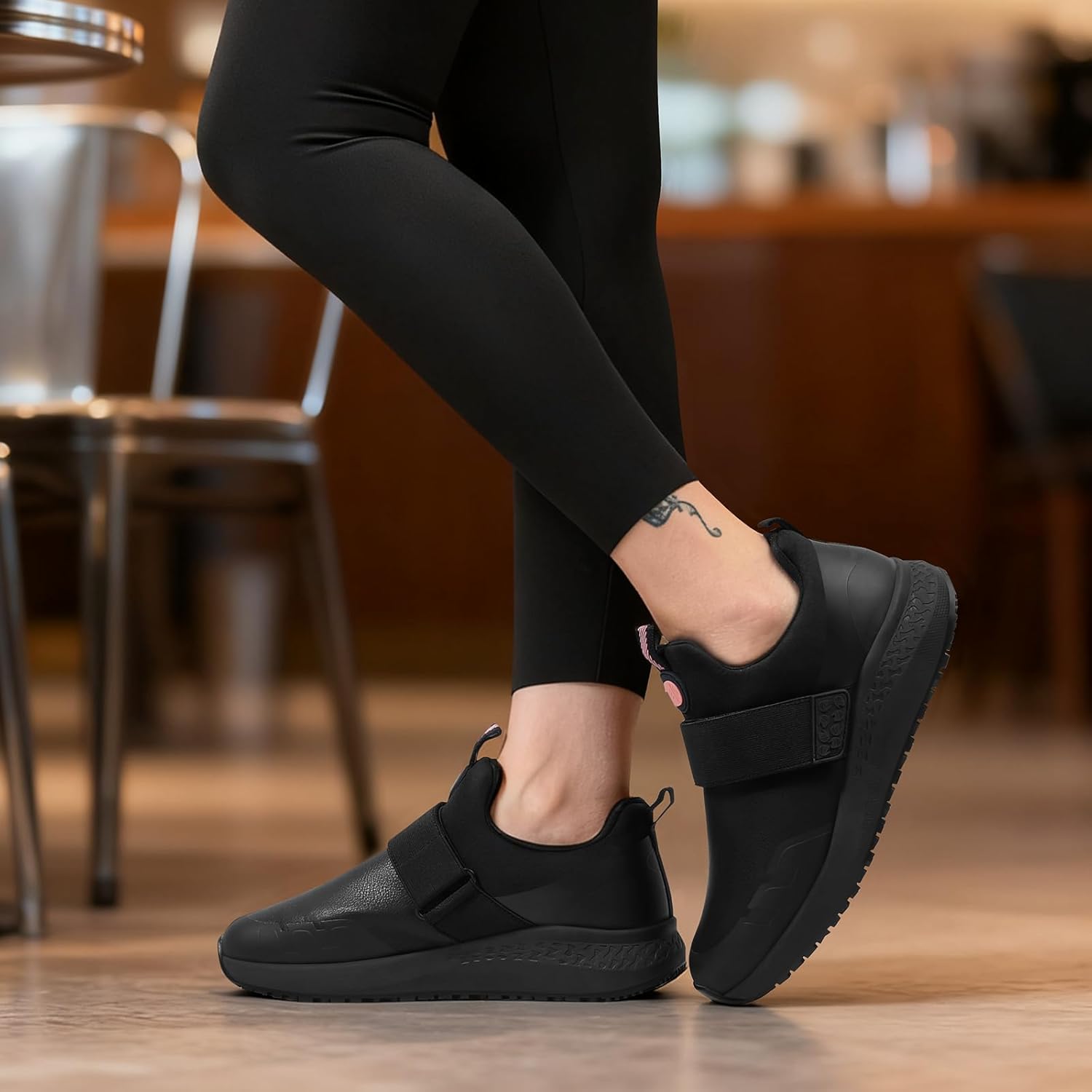 Women's Non Slip Work Shoes Slip Resistant Waterproof Chef Shoe for Women Working in Kitchen Restaurant Food Service Slip-On Design Walking Sneakers Zapatos Trabajo - Image 5