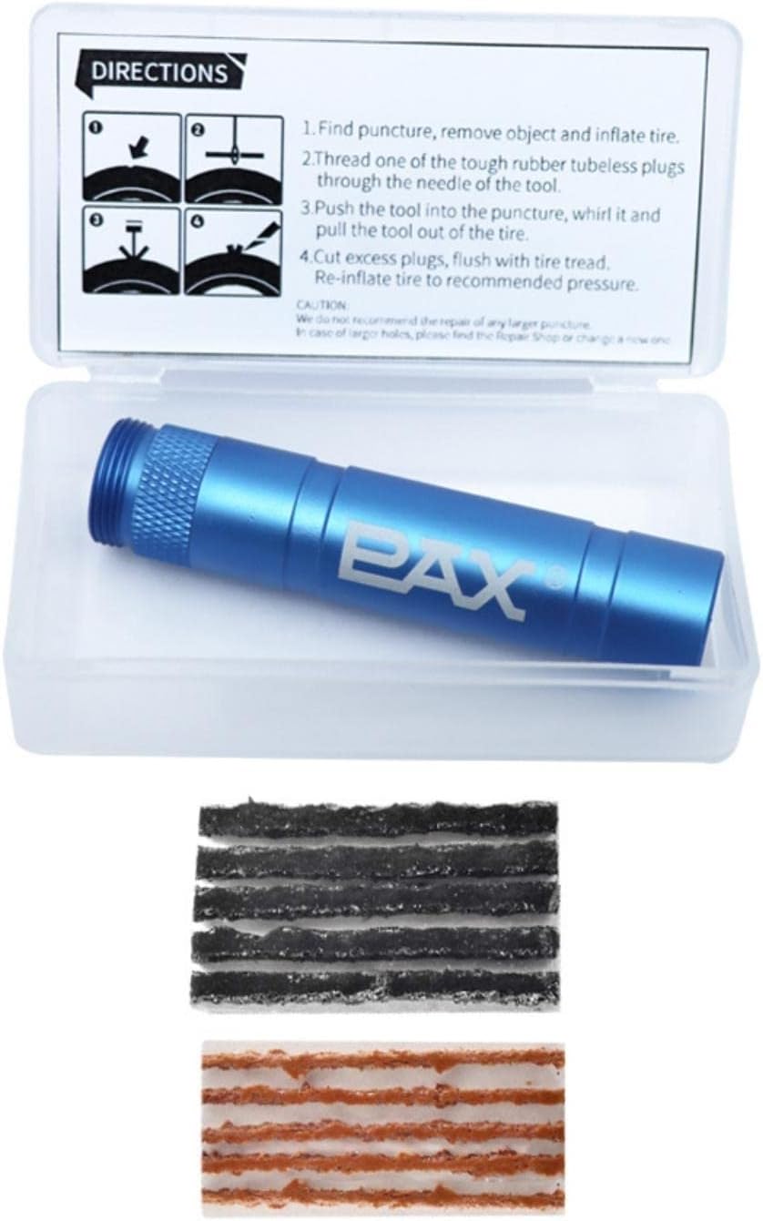 PAX 12 Pcs Tubeless Bike Tire Repair Kit, Includes Storage