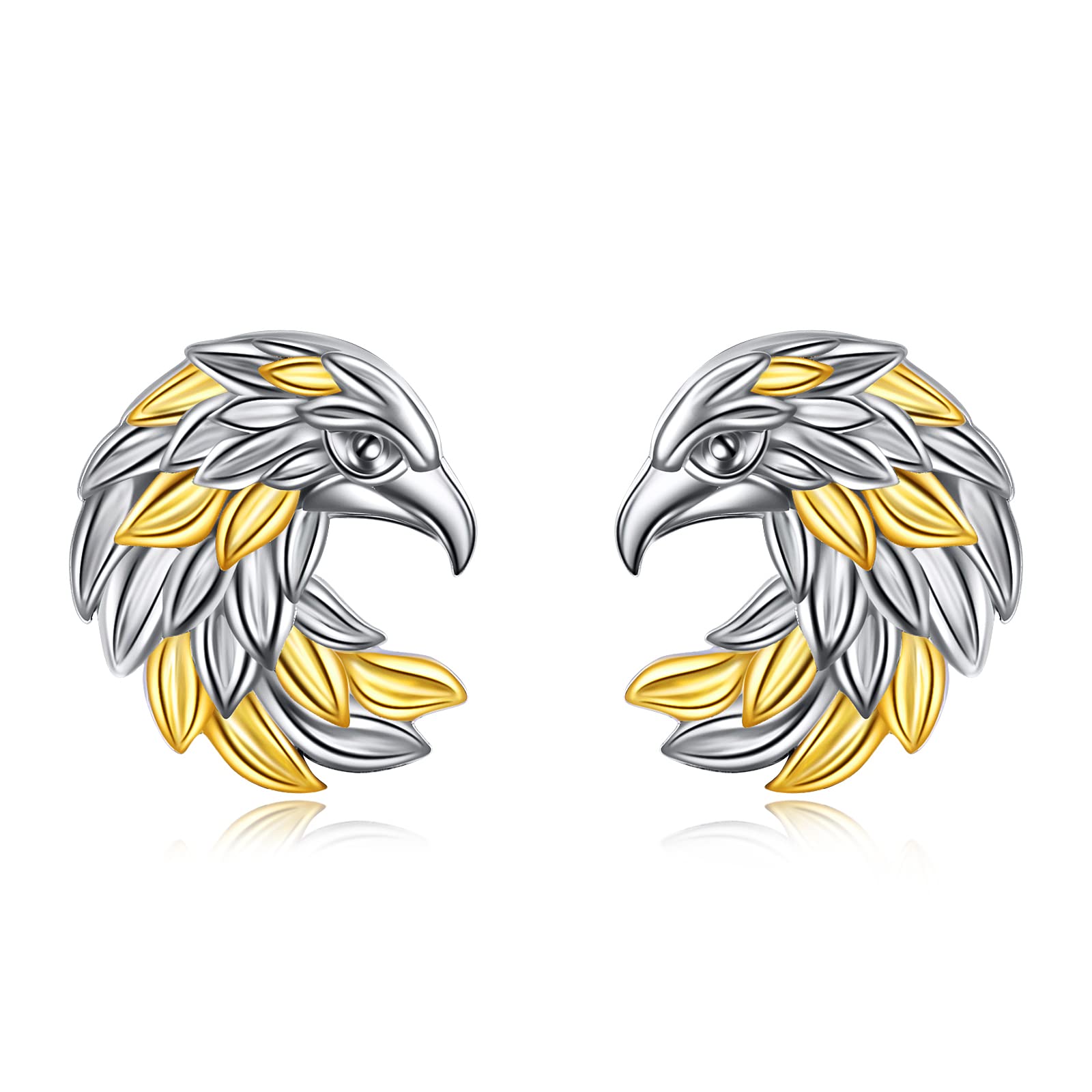 YAFEINICat/Bee/Eagle/Dragonfly/Owl/Turtle Stud Earrings Sterling Silver Cute Stud Earrings Jewellery Gifts for Women Girls