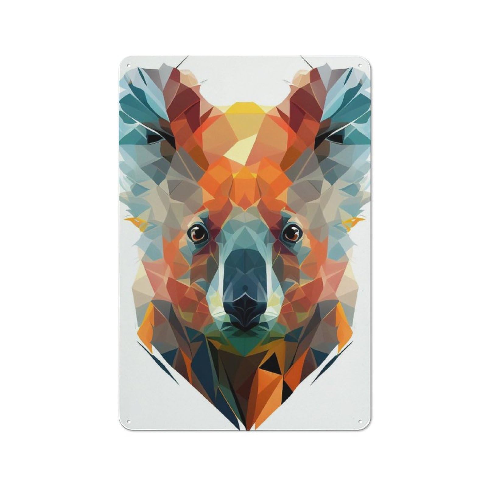 Junmoney Colorful Koala Animals Metal Plaque 30X20cm With For Home Bar Wall, Retro Decor, For Garage, Workshop And Man Cave Decoration