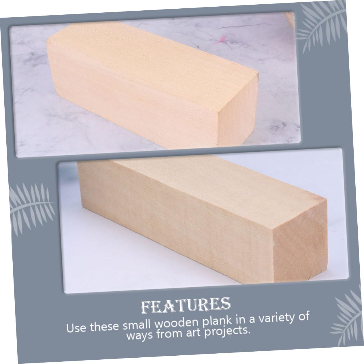 Gadpiparty 8 Piezas Bloques de Madera Natural para Manualidades sin Terminar para Proyectos Diy