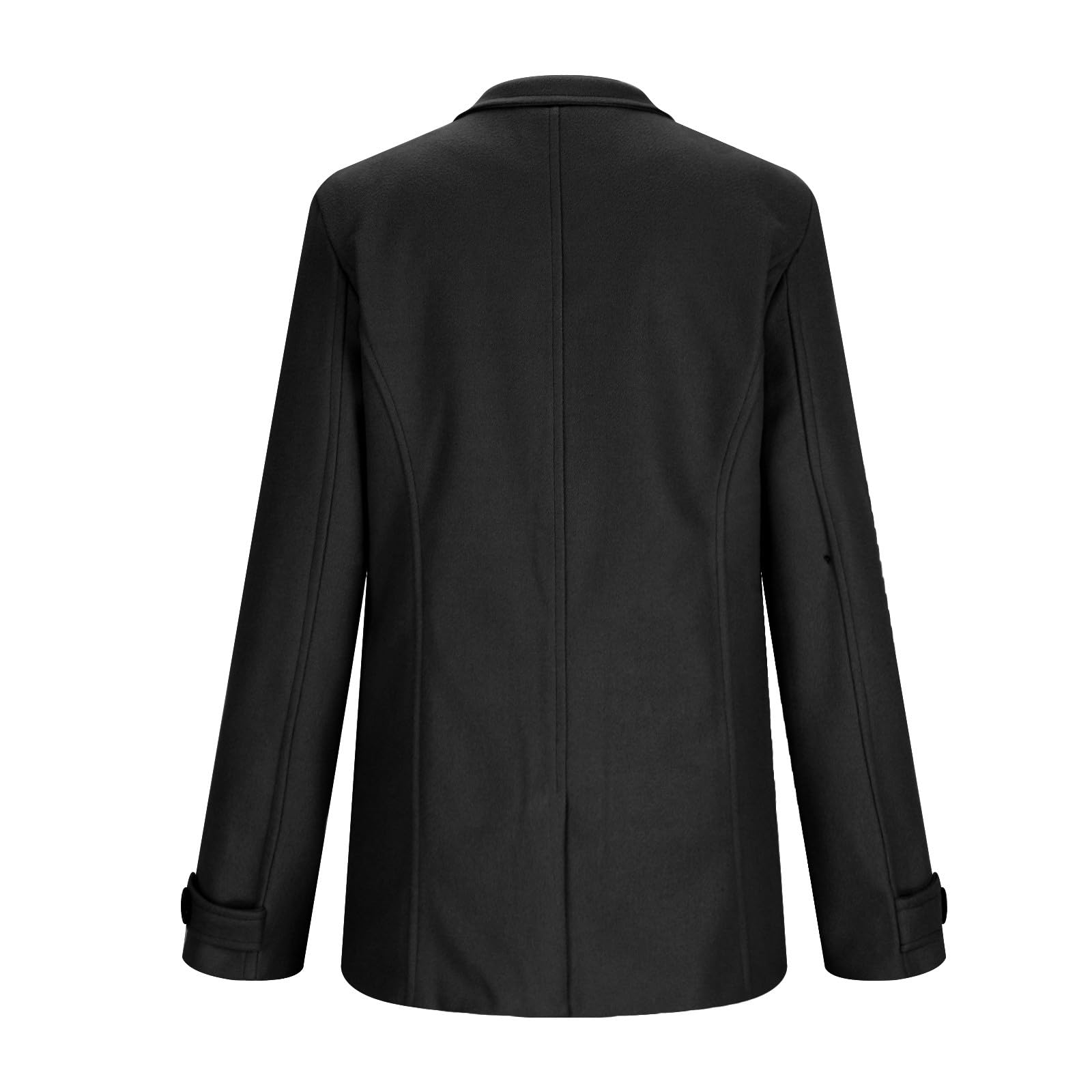 HAOLEI Cappotto Donna Lana Taglie Forti Cappotti da Ufficio alla Moda Slim Business Cappotto con Risvolto Elegante Classico retrò di Tendenza Cardigan Trench Giubbotto Monopetto in Lana
