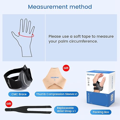 Miniatura 9 de Velpeau 2 correas reemplazables para soporte de pulgar CMC (mediano)