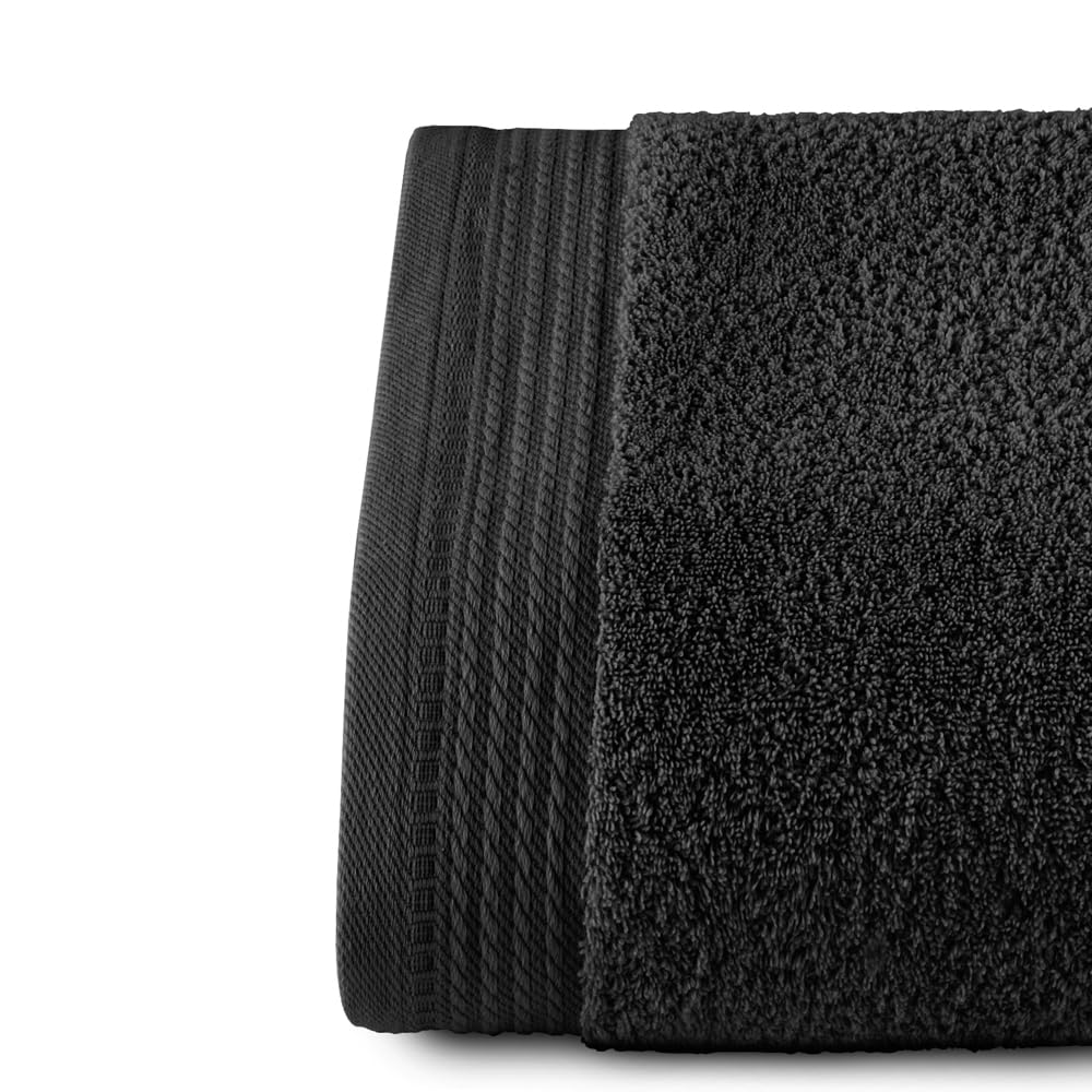 Top Towel - Premium - Large Bath Towels - Bath Towels - 1 Shower Towels - 70 x 140 cm - 100% Cotton - 600 g - Black - Image 2