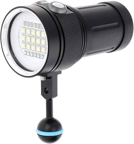 Miniatura 6 de Linterna de video de buceo con luz roja UV blanca, ángulo de haz amplio de 120 grados, fotografía subacuática, linterna de buceo fluorescente,