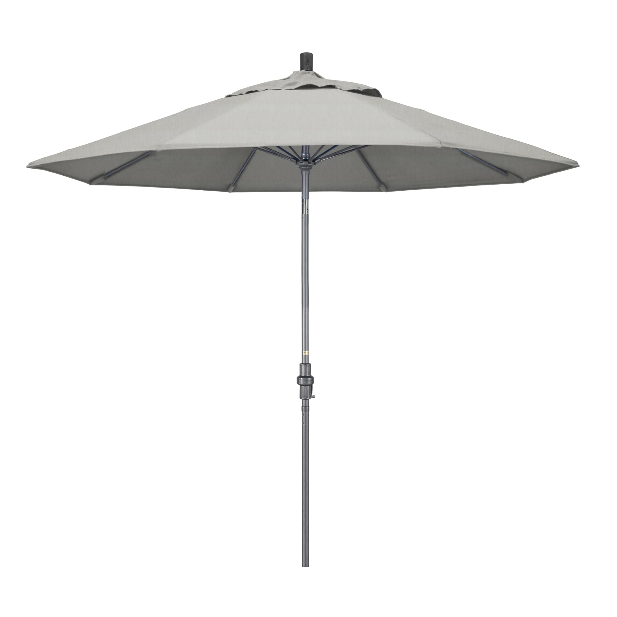 Photo 1 of ** scrapes/dirt from transport**California Umbrella 9' Rd. Crank Lift, Collar Tilt, Aluminum Pole, Fiberglass Rib Patio Umbrella, Hammertone Grey Finish, Sunbrella Granite