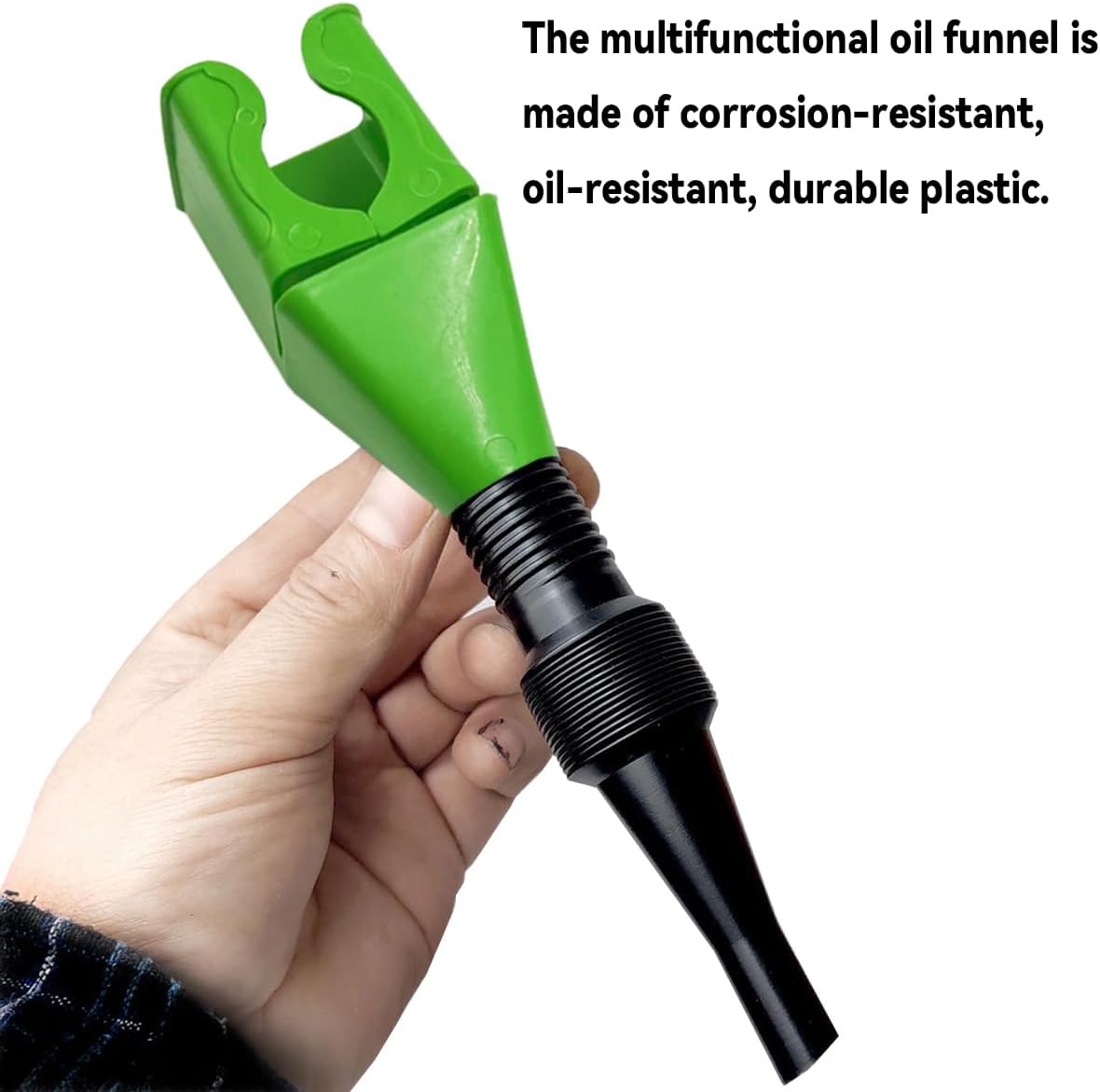 AICEL Retractable Auto Fuel Funnel, 5 Pcs Plastic Flexible Draining Tool Funnel for Cars and Motorcycles, Automotive Wide Mouth Snap Funnel for Engine Oil, Liquid, Diesel, Gasoline and More (5Colors)