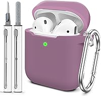 Vista 213 de Funda para AirPods Pro con kit de limpieza, funda de silicona suave para Apple AirPod Pro de 1ª/2ª generación, accesorios de funda AirPods Pro/Pro 2