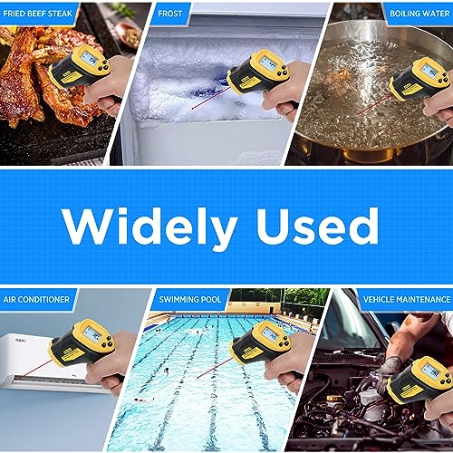 Sanliang Infrared Thermometer Laser Temperature Gun -58℉ to 1112℉ with Adjustable Emissivity & Max and Min Measure Laser Digital IR Thermometer Gun Temp IR Surface Tool Heat Temp Gun for Cooking. by SanLiang - Image 3