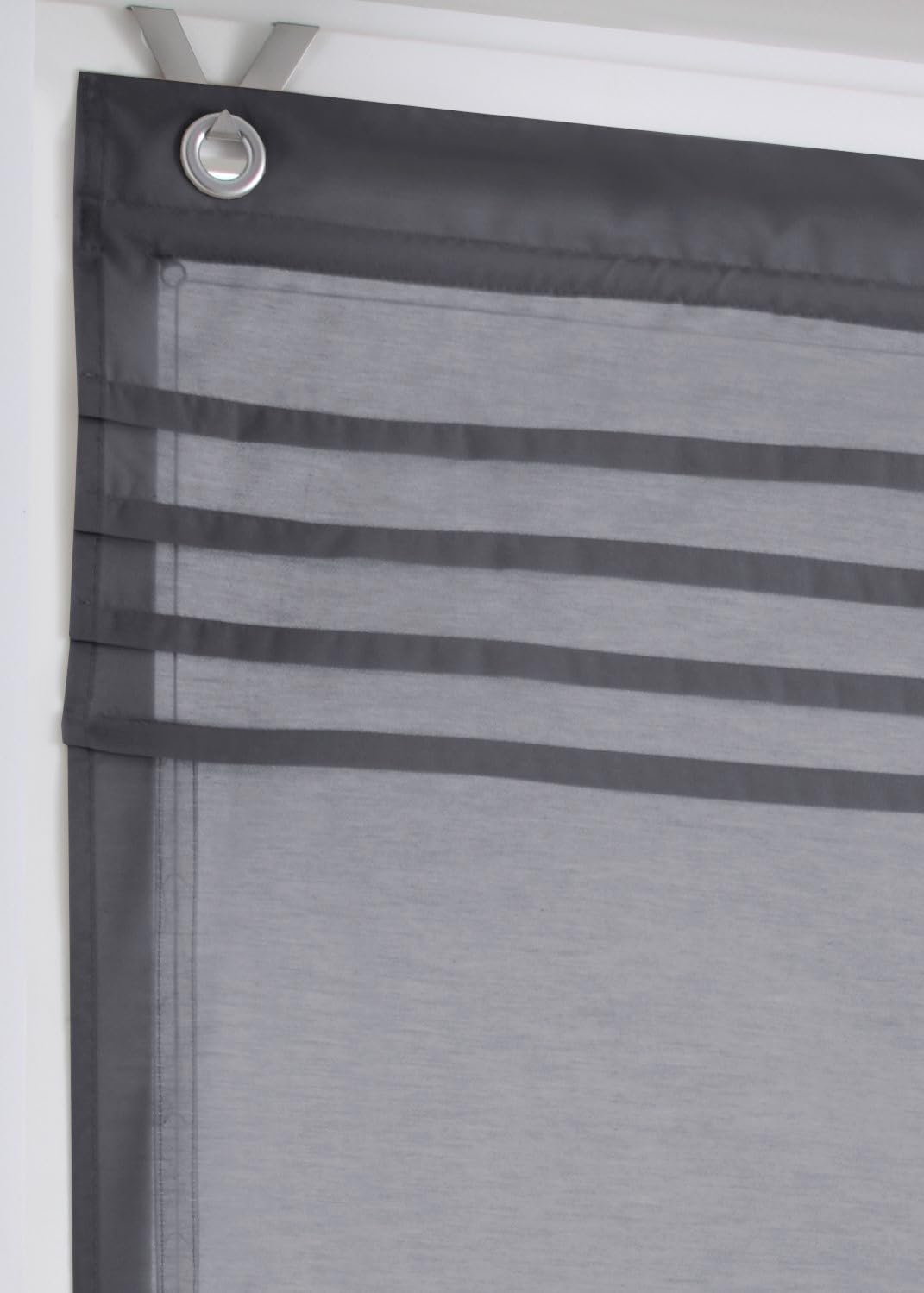 Store Bateau à Oeillets Kessy Biese - Gris - Environ 60 x 142cm