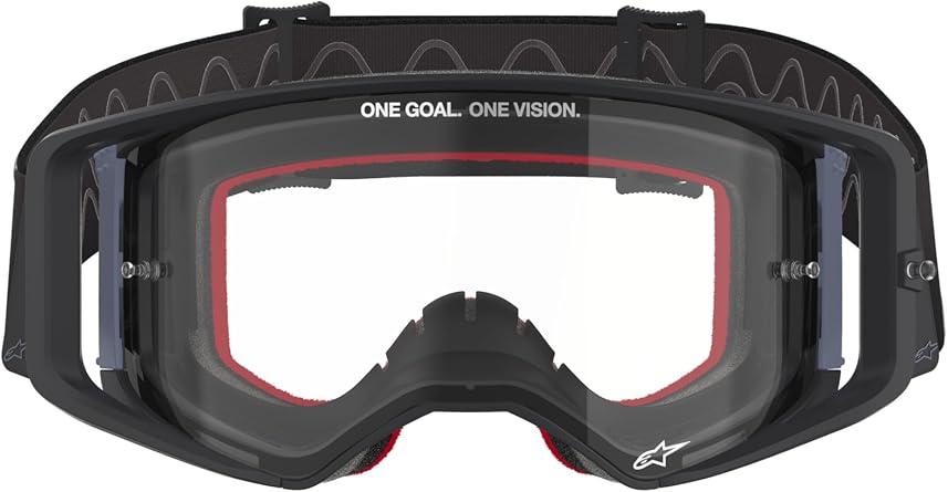 Alpinestars Supertech MX ATV MTB Off Road Race Goggles (Black/Grey - Clear Lens)