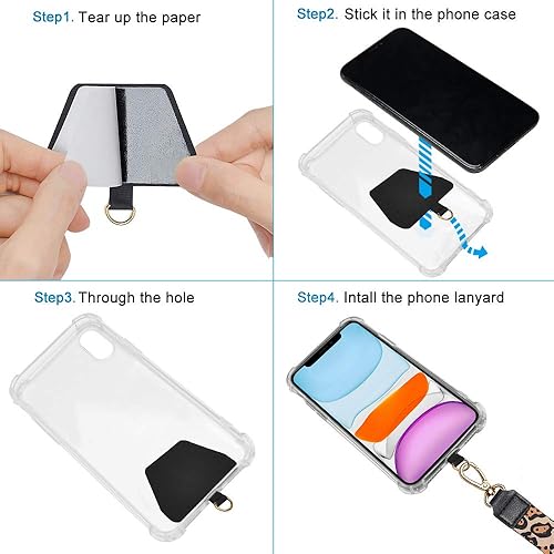 Miniatura 33 de SHANSHUI Cordón para teléfono, correa para el cuello y correa de muñeca universal para anclaje de teléfono, compatible con todos los teléfonos