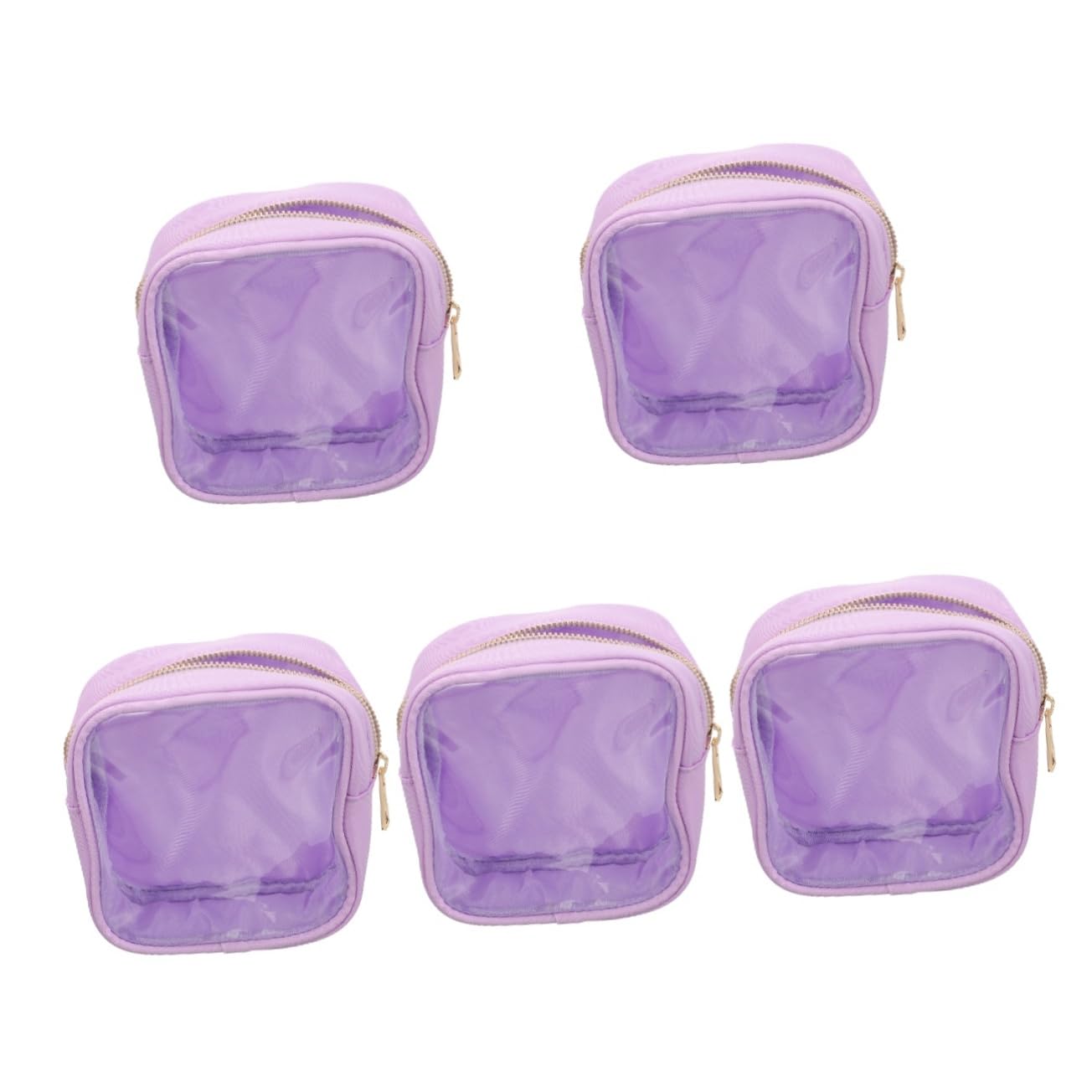 5piezas Bolsa De Maquillaje Transparente para Neceser De Cosméticos para Mujeres Organizador De Artículos De
