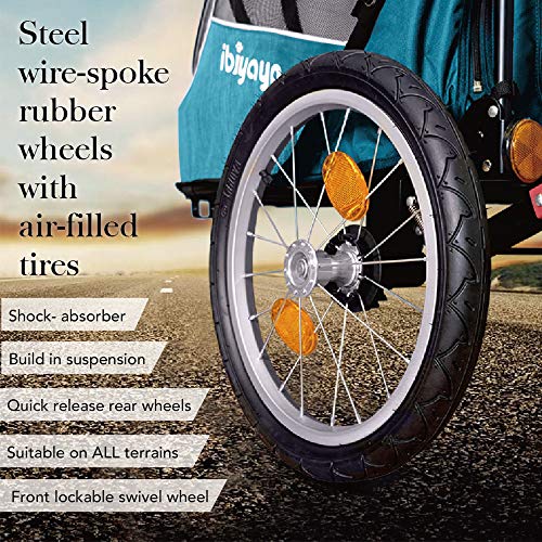 2-in-1 Happy Pet Dog Stroller and Bike Pet Trailer for Medium and Large Dogs - Heavy-Duty Pet Strollers with Air-Filled… - Image 6