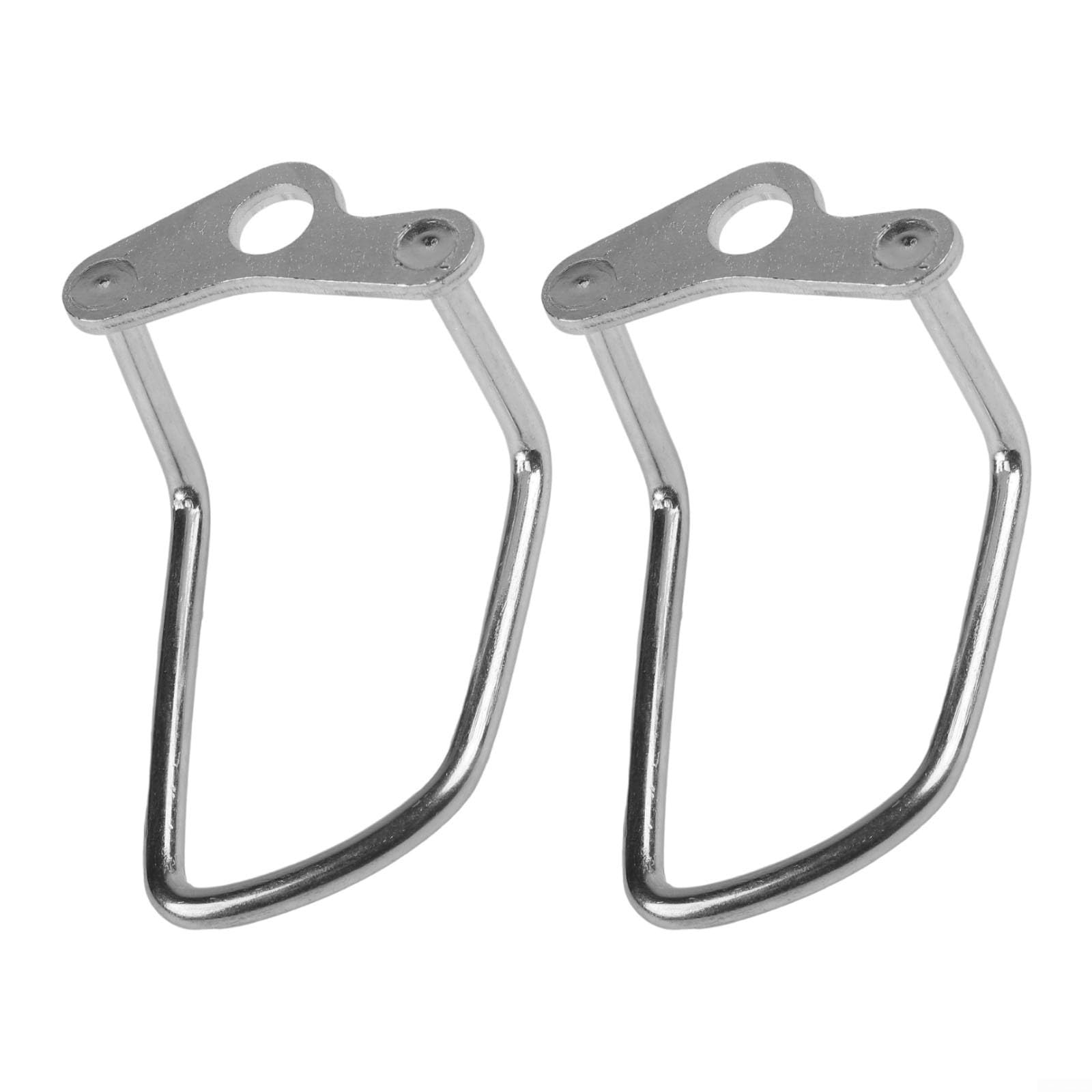 2 protezioni per deragliatore posteriore in acciaio inox, 7 mm, per mountain bike, prevenzione dei danni, gabbia di abbandono e abbandono, colore argento