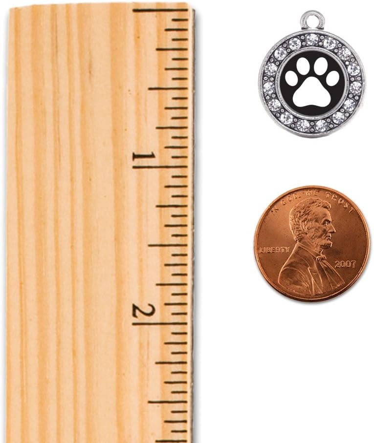 Inspired Silver - Silver Circle Charm French Hook Drop Earrings with Cubic Zirconia Jewelry - Image 2