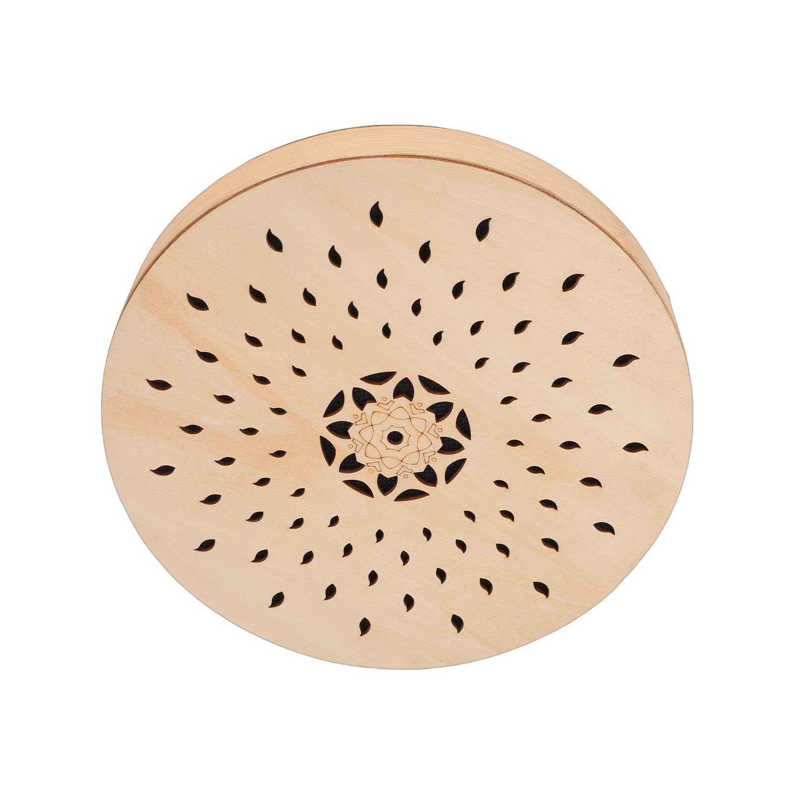 Tamburo a Mano Strumento a Percussione Etnico Legno di Pioppo Tamburo di bambù Musica Rilassante Suono Dell'acqua per Forniture per Feste Domestiche Portatile (Progettazione goccioline)
