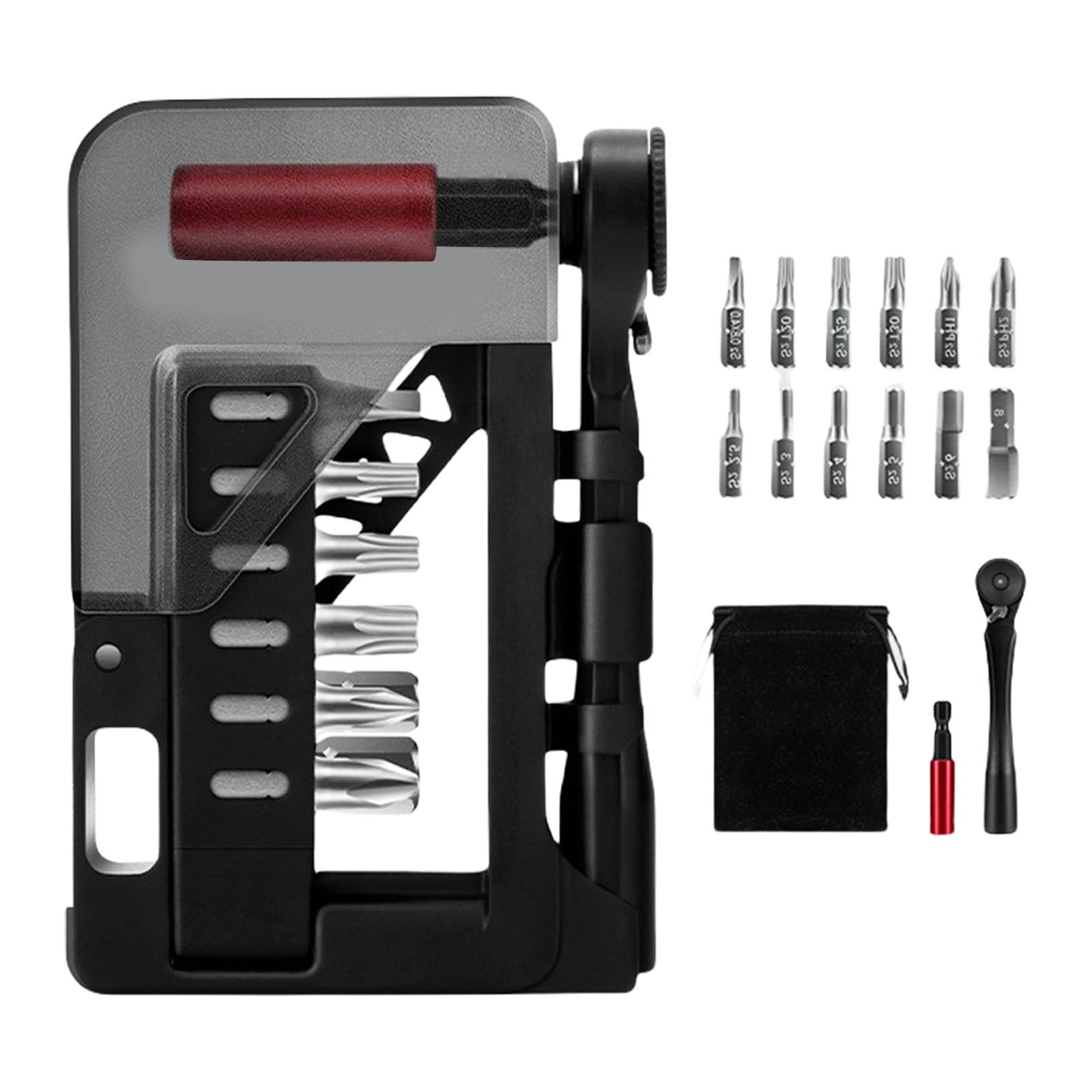 Oxxggkao 12 In 1 Two Way Ratchets Wrench Set Steel Bits Extension Rod Repair Set Key Tool Set For Bike Portable