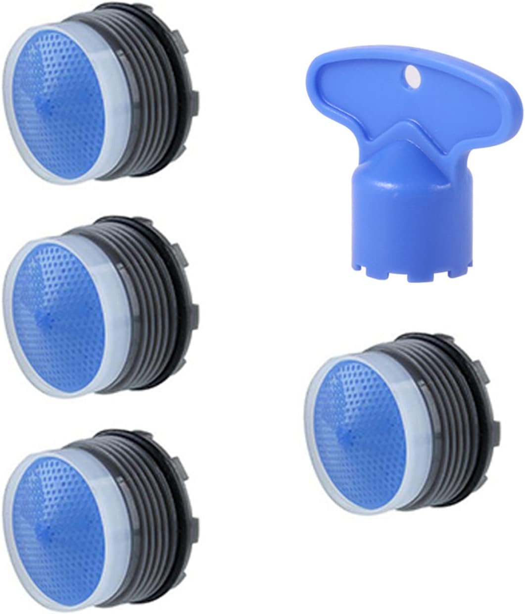 Lot de 4 mousseurs M18,5 et 1 clé à molette, filtre de sortie, aérateur de tête anti