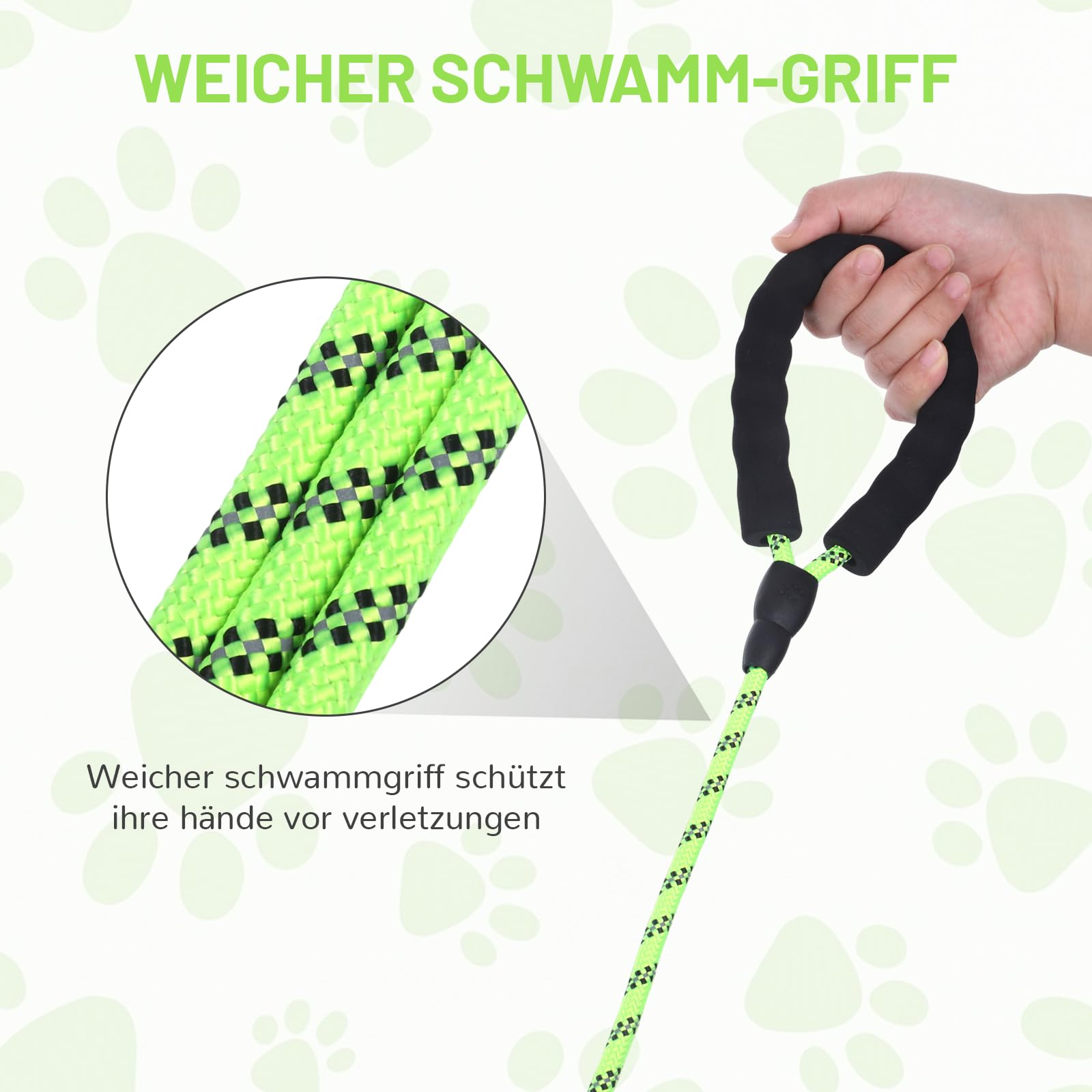 Doppelleine Für 2 Hunde, 1,5 M, Verhedderungsfrei – Mit Reflektierenden Nähten Und Gepolstertem Griff, Für Kleine Bis Große Hunde