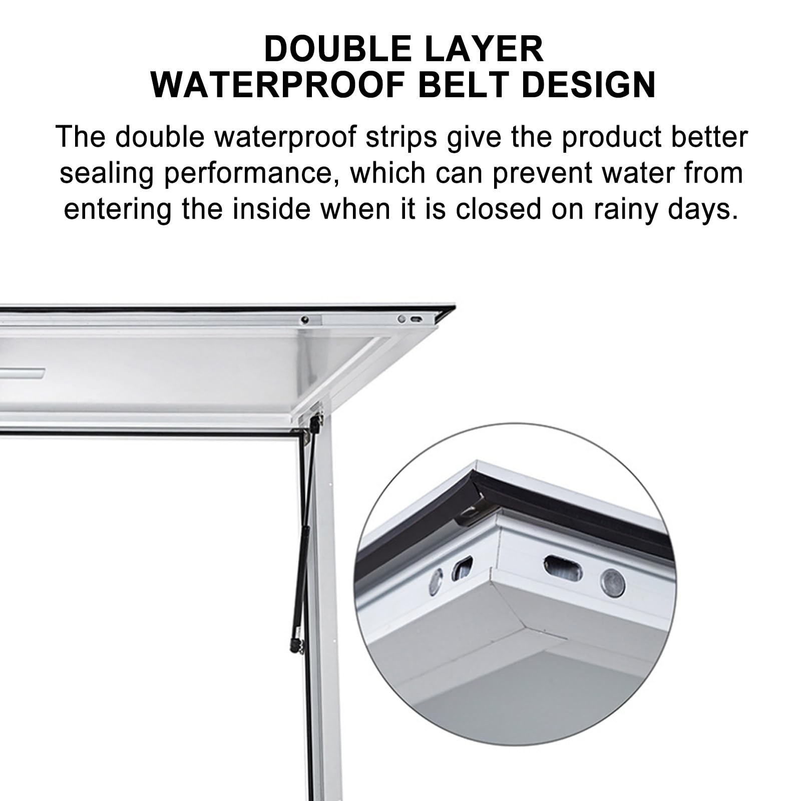 Unità Di Ristorazione Mobile 36" X24 "/36" X36 ", Forniture E Attrezzature Per Food Truck, Porta Parasole A Doppia Asta Idraulica Con Un Massimo Di 85 Gradi,36"24"