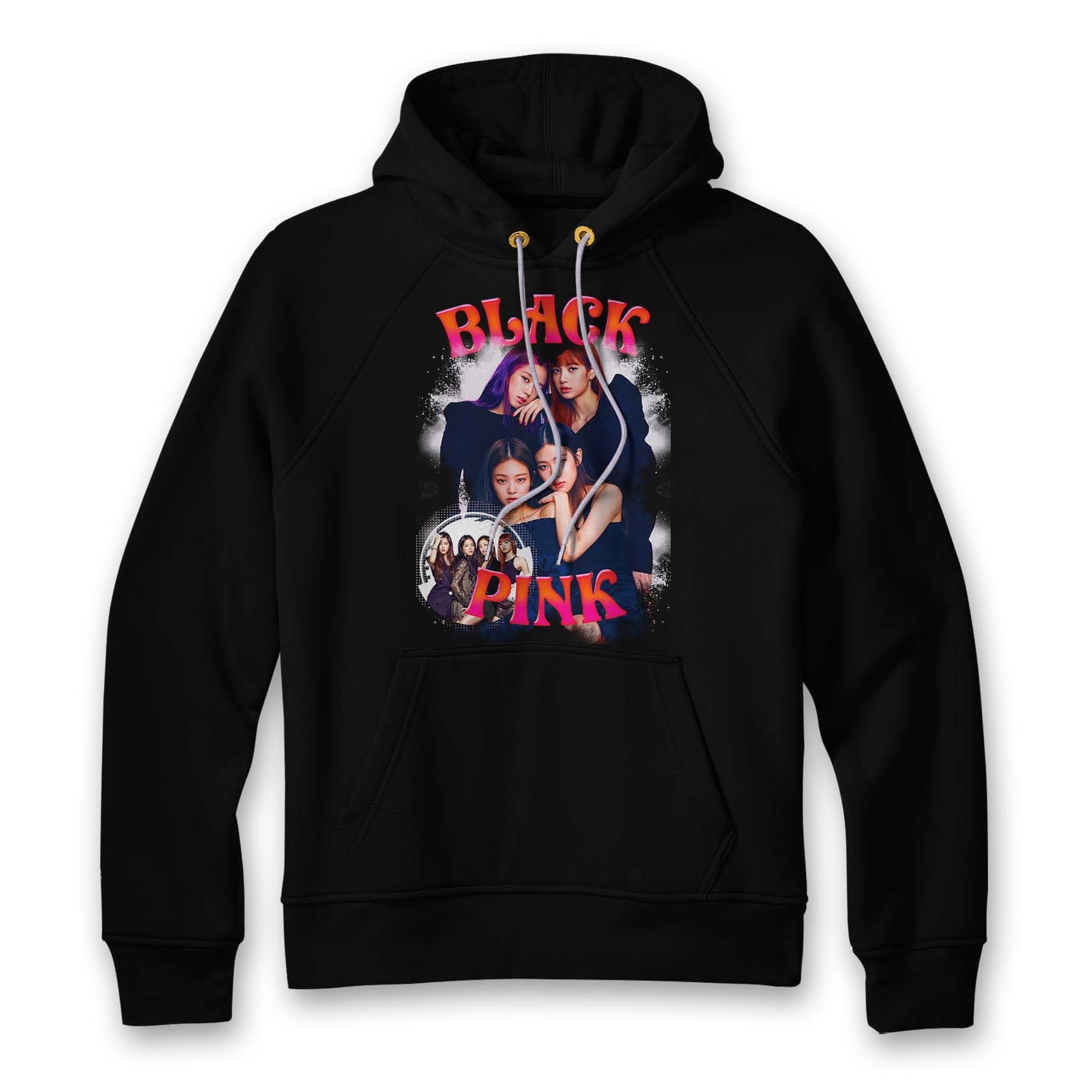 WildStallion BLACKPINK Signature Hoodie Unisex | Premium Cotton Blend K-Pop Pullover Sweatshirt | Casual Streetwear Hoodie with Logo, (UK, Alpha, L, Regular, Regular, BLACK)