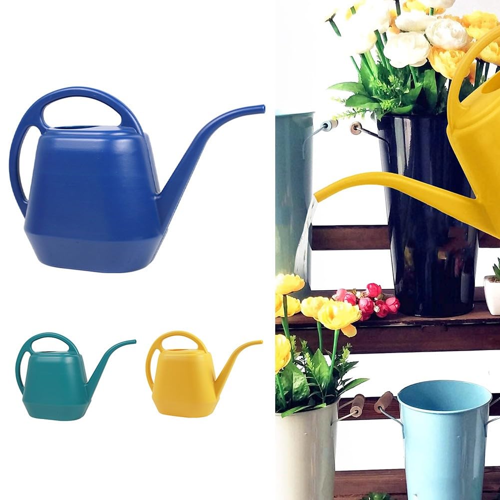 Arrosoir à long goulot 2 L en plastique épais moderne brume fine brumisateur pour plantes d'intérieur et d'extérieur (vert foncé)