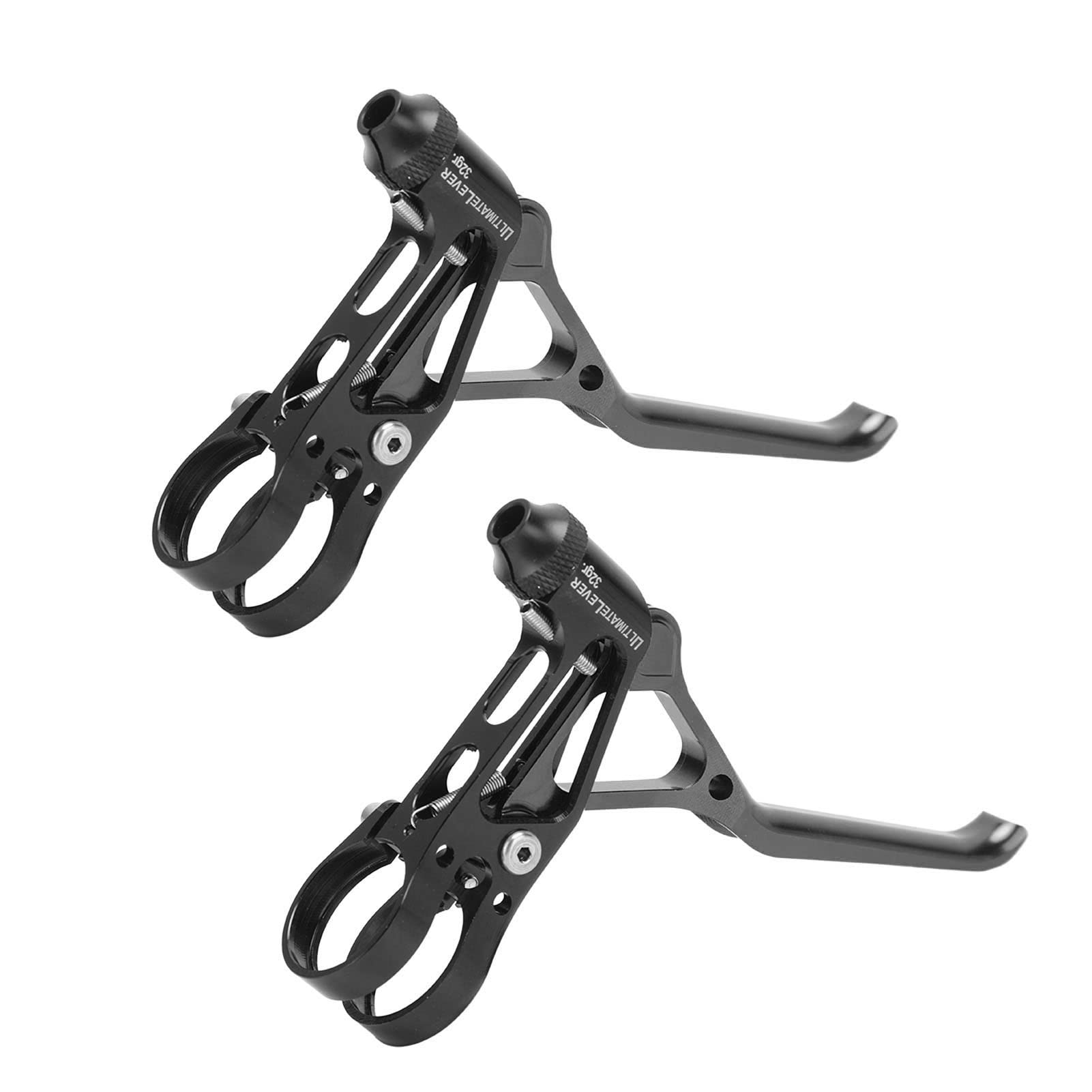 Leve freno bici in lega di alluminio, leggere, ergonomiche, regolabili, manubrio da 22,2 mm, universali per bici da strada e mountain (Nero)