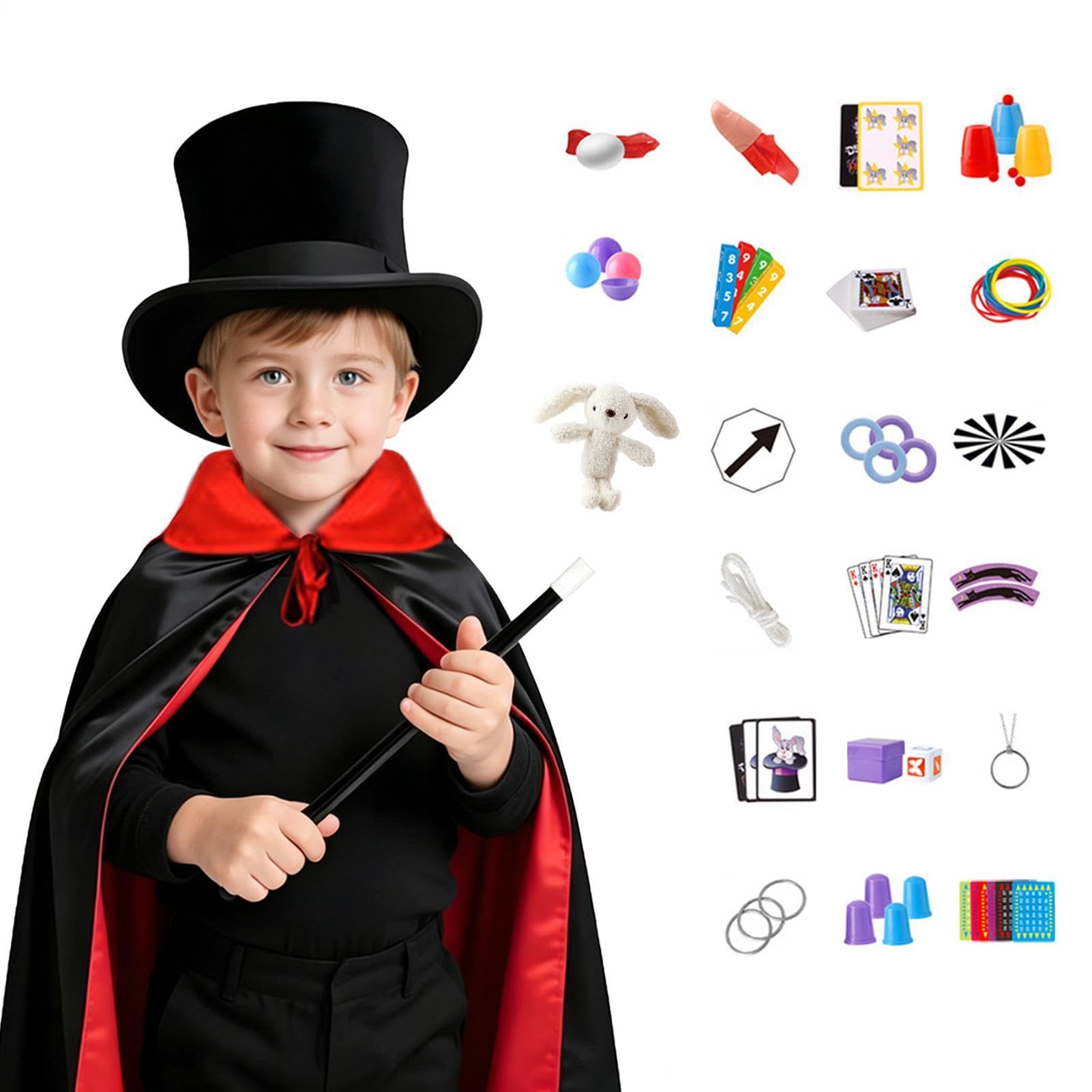Set Magico per Bambini con Bacchetta , Cappello e Giocattoli Educativi