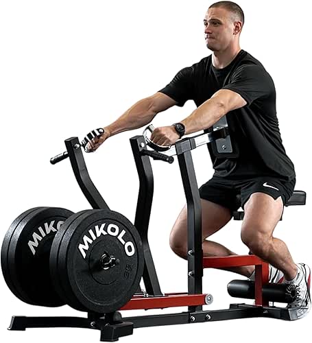 Mikolo Plate Loaded Seated Row Machine for Home Gym, 400LB