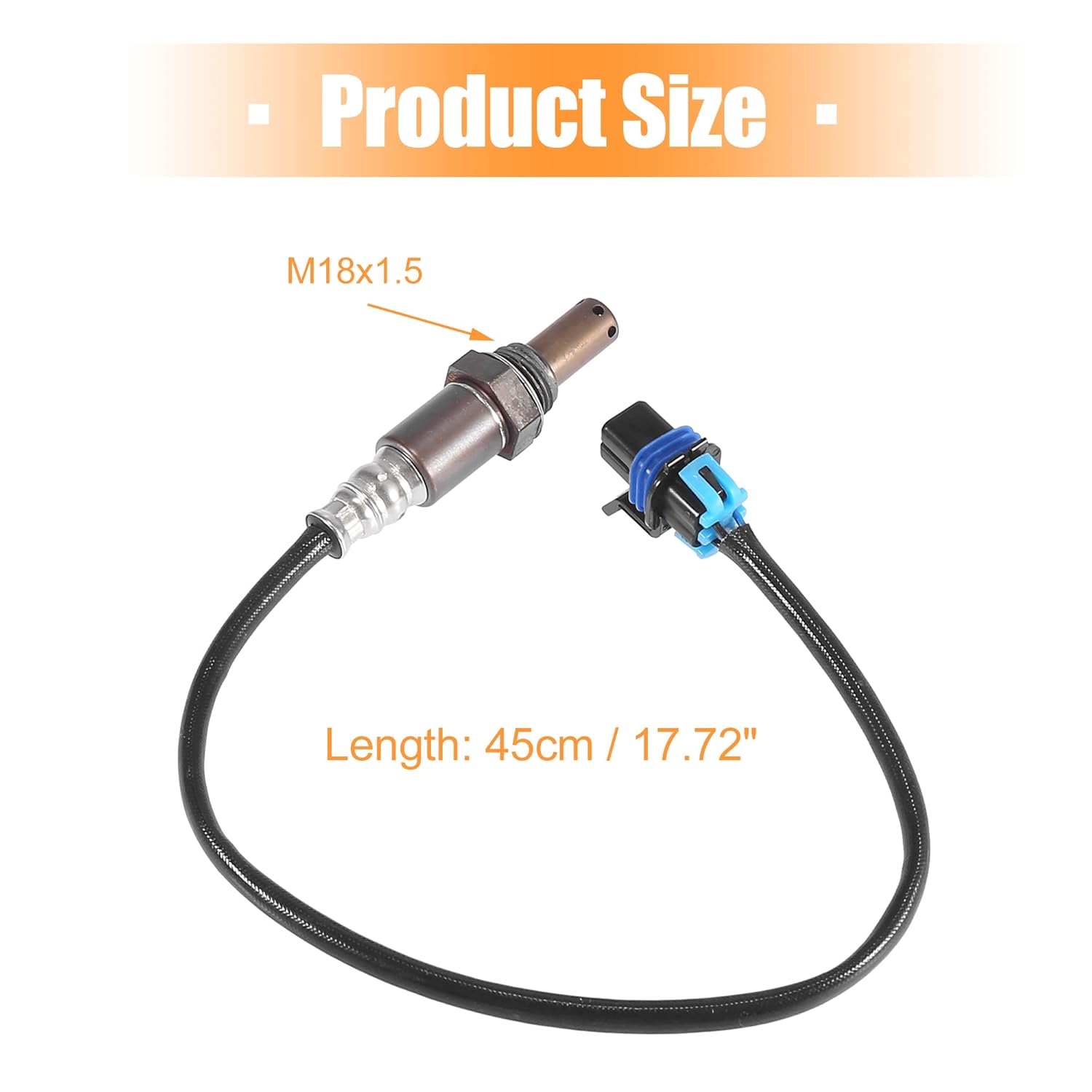 X AUTOHAUX 4 Wire Car Oxygen Sensor Air Fuel Ratio Downstream O2 Sensor 12589321 for Cadillac Escalade 6.0L 2009