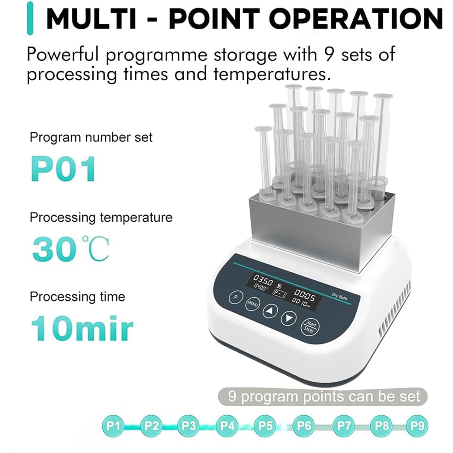 Máquina profesional de gel de plasma PRP PPP, capacidad de 15 módulos con calefacción y refrigeración, 9 configuraciones de programa y temporizador ajustable para uso en laboratorio