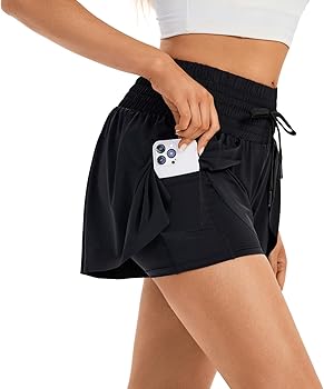 Skort Athlétique Blaosn Femme – Néon Vert, Taille S (26), Taille Stretch, Fluide Et Léger