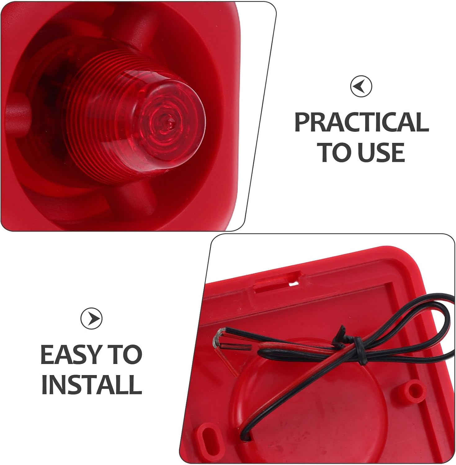Dc 12v-24v General Audio and Visual Alarm with High-Brightness Strobe, Loud Siren Fire Warning Horn for School Emergency and Industrial Safety Monitoring