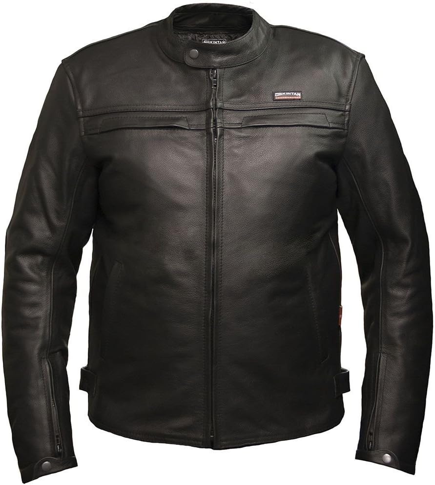SkintanLeather Motorbike Jacket Mens CE Armoured