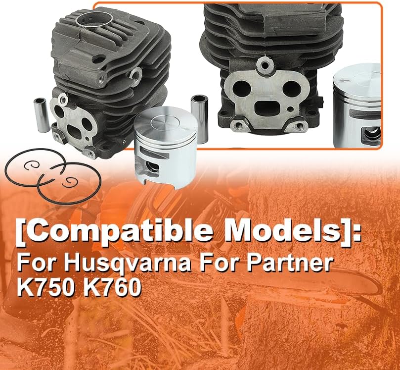 Miniatura 4 de 506 38 61-71, kit de cilindro de 2.008 in, para Husqvarna para socio K750 K760